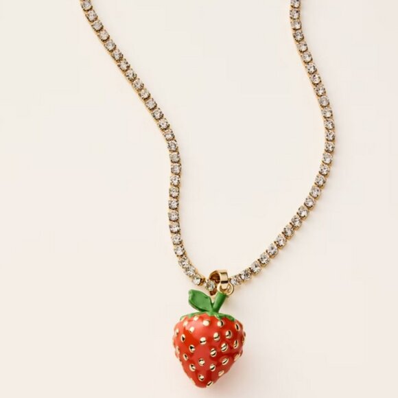 Kate Spade x Target Strawberry Charm Tennis Necklace - Picture 6 of 7